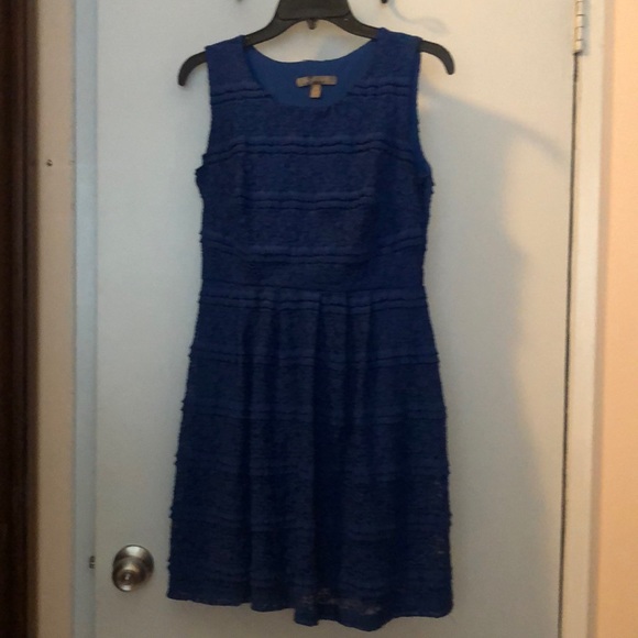 Blue medium dress with small ruffles - Picture 1 of 2